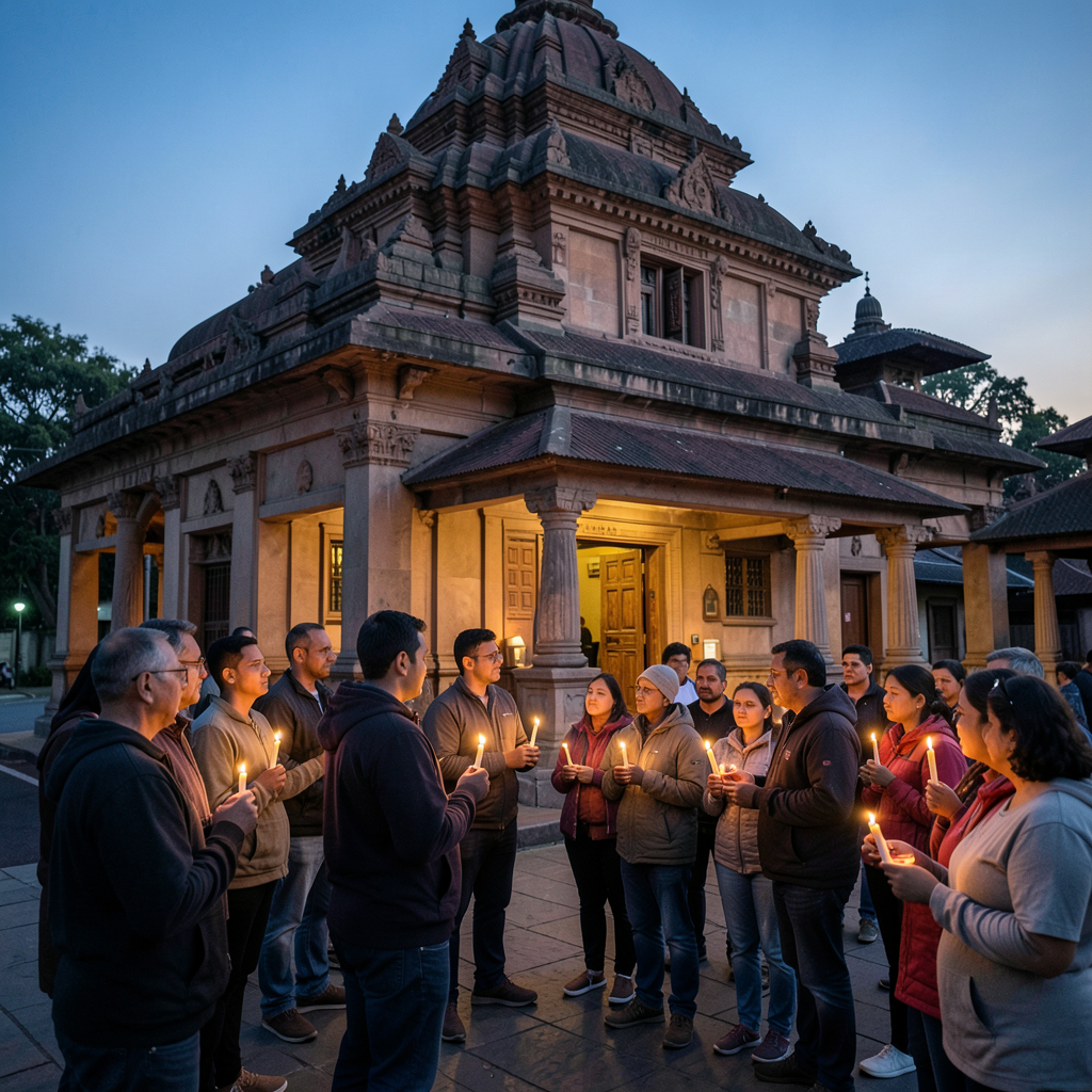 Oxford vigil at Hindu temple raises nearly £8,000 for Nepal flood victims